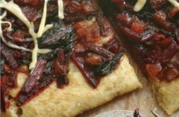 Wiosenna pizza z botwinką i boczkiem