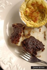 Dorsz zapiekany z suszonymi śliwkami i sufleciki ziemniaczano – serowe (bez glutenu)