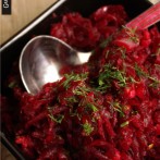 Sałatka z pieczonych czerwonych buraków z boczkiem (bez glutenu)